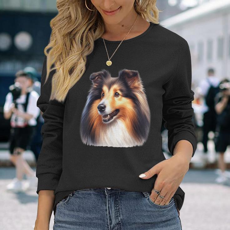 シェットランド・シープドッグ×シェルティ 長袖Tシャツ 彼女への贈り物