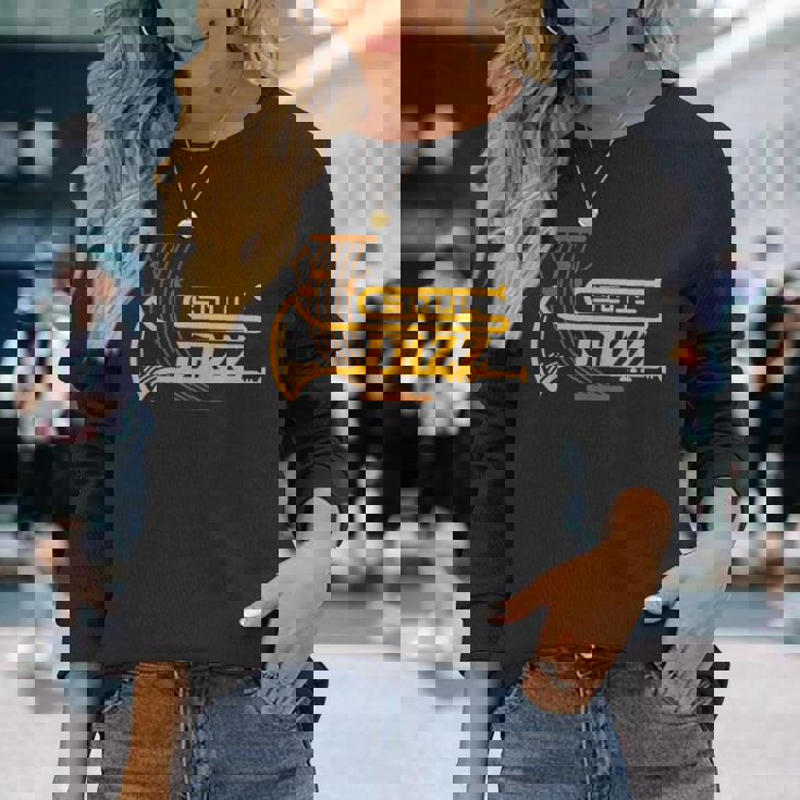 ジャズ・ソウル ジャズ・ミュージシャン トランペッター シートミュージック 長袖Tシャツ 彼女への贈り物