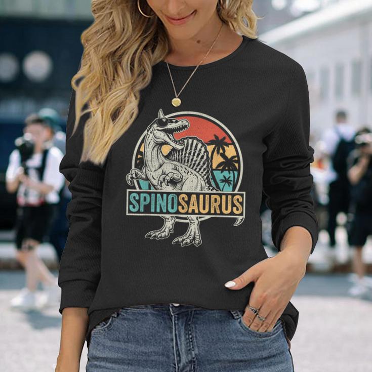 スピノサウルス ミラビリス 恐竜 長袖Tシャツ 彼女への贈り物