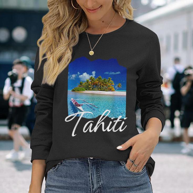タヒチ フランス領ポリネシア タヒチ 長袖Tシャツ 彼女への贈り物