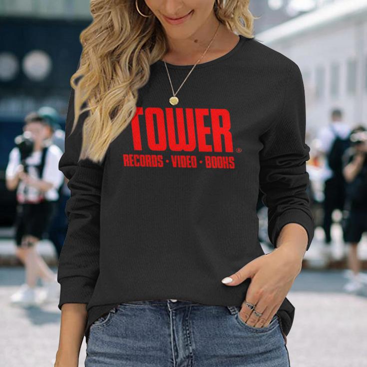 タワーレコード レトロ ヴィンテージ 音楽 ハリウッド 長袖Tシャツ 彼女への贈り物
