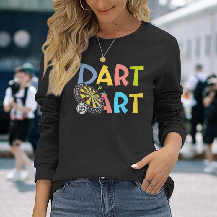 ダーツアート ダーツプレーヤー ダーツスポーツ ダーツボード ダーツ 長袖Tシャツ 彼女への贈り物