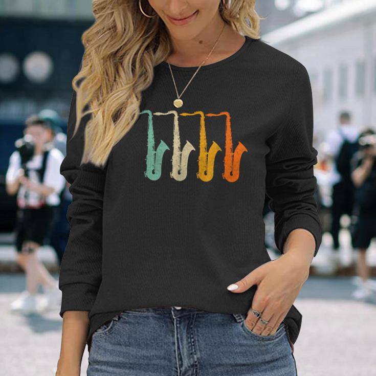 テナーサックス奏者のための面白いテナーサックスシャツ。 長袖Tシャツ 彼女への贈り物