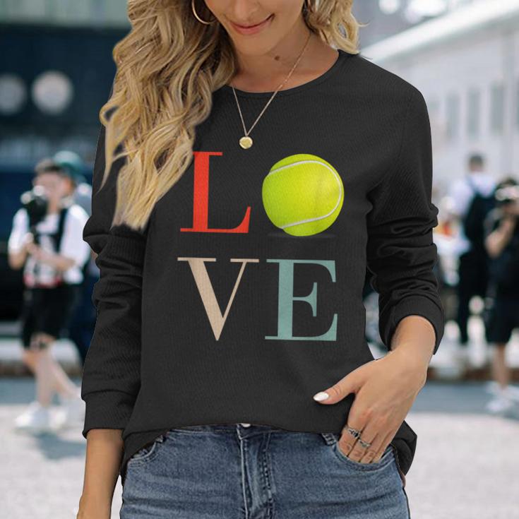 テニス Love バスケ 面白tシャツ おもしろ 服 オリジナル テニス部 おもしろグッズ ネタ メンズ 長袖Tシャツ 彼女への贈り物
