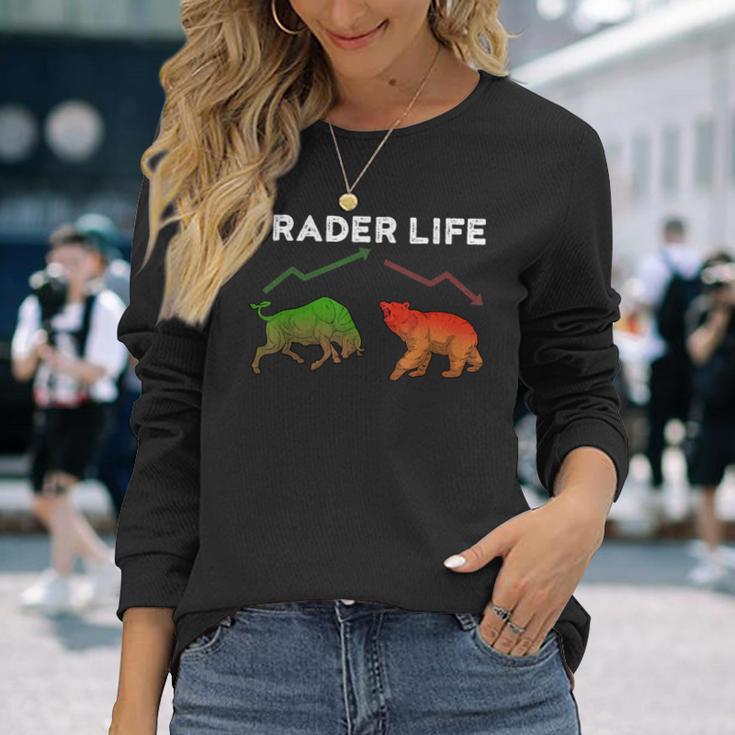 トレーダーtシャツストックtシャツデイトレードシャツマーケット外国為替 長袖Tシャツ 彼女への贈り物