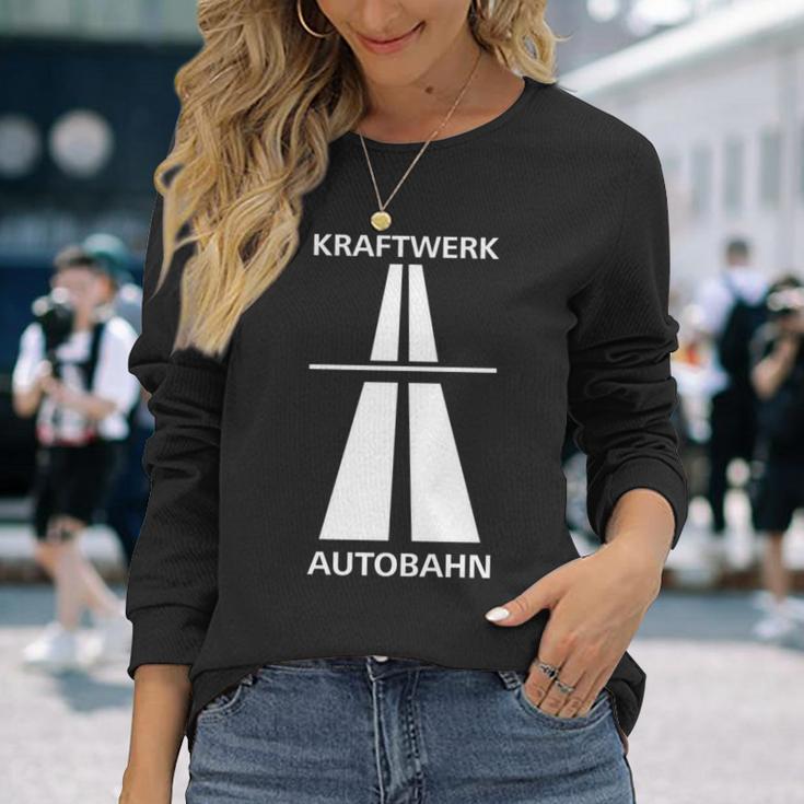 ドイツでの楽しい高速運転のためのクラフトワークアウトバーン 長袖tシャツ 長袖Tシャツ 彼女への贈り物