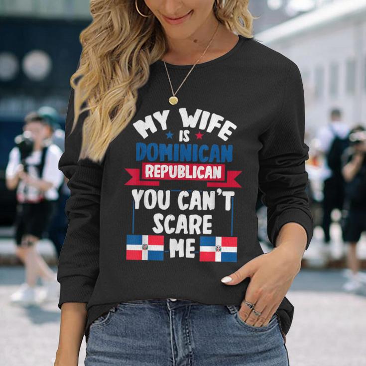 メンズ ドミニカ共和党の妻ドミニカ共和国 長袖Tシャツ 彼女への贈り物