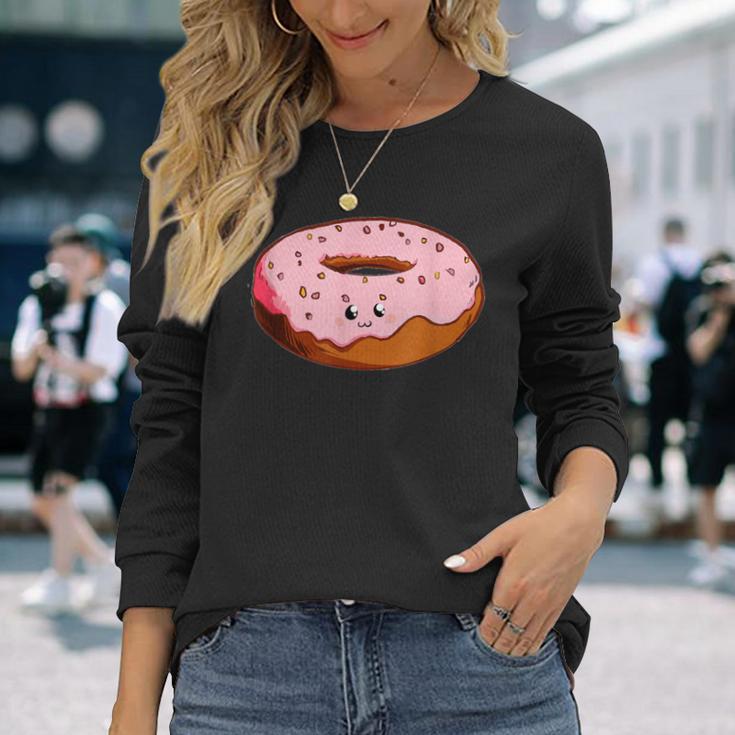 ドーナツドーナツコスチューム カワイイドーナツ 長袖Tシャツ 彼女への贈り物