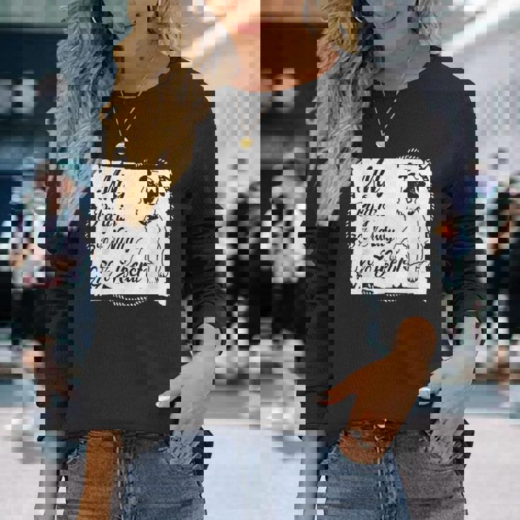 パグ・ドッグ Awesome Dog 長袖Tシャツ 彼女への贈り物