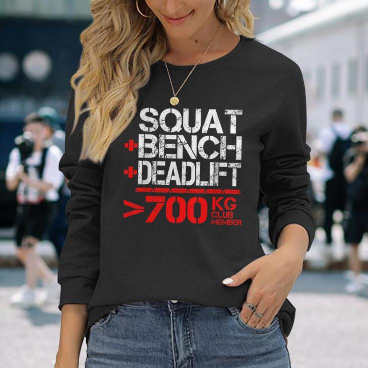 パワーリフティング700kgクラブメンブ Powerlifting 700 Kg Club Member 長袖Tシャツ 彼女への贈り物