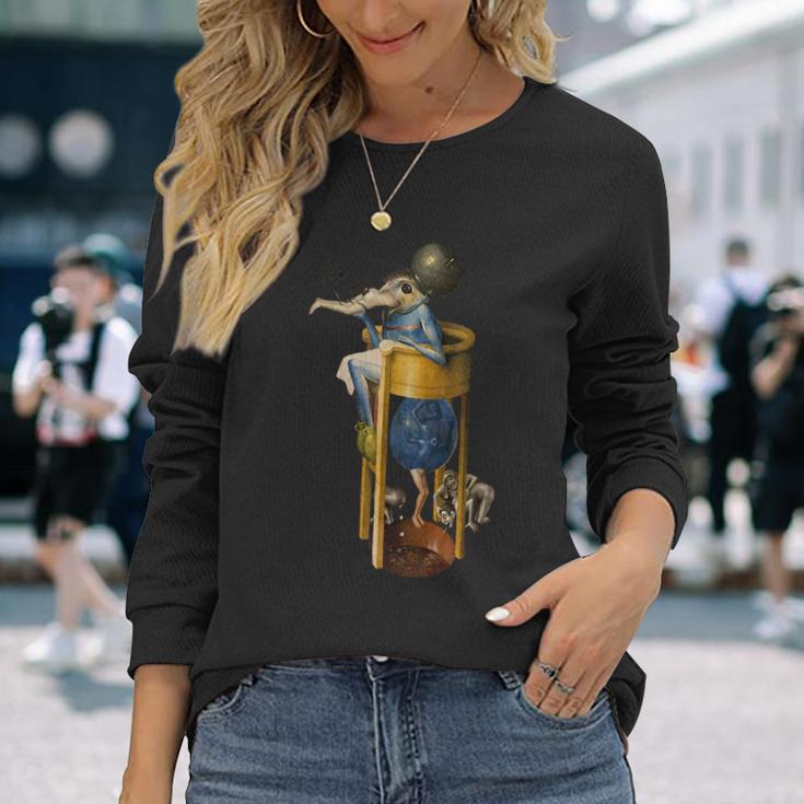 ヒエロニムス ボッシュ 大喜びの庭 悪魔 長袖Tシャツ 彼女への贈り物