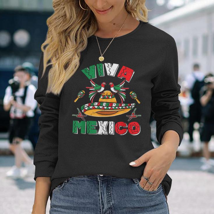 ビバメキシコ シンコデマヨ メキシカンプライド 長袖Tシャツ 彼女への贈り物