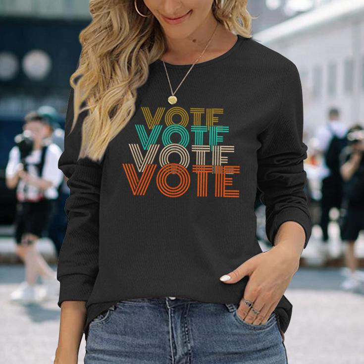 ビンテージ 中間選挙 投票 メンズ レディース 中期 長袖Tシャツ 彼女への贈り物