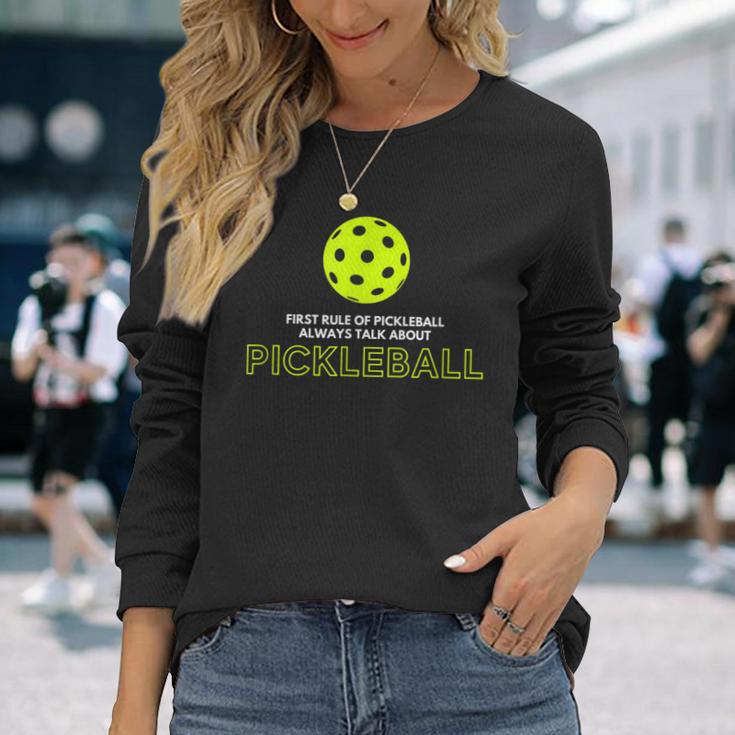 ピックルボール第一ルール 長袖Tシャツ 彼女への贈り物