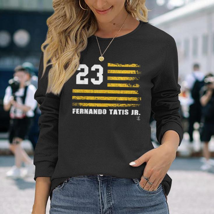 フェルナンド・タティスjrヴィンテージフラッグゲームデー 長袖Tシャツ 彼女への贈り物