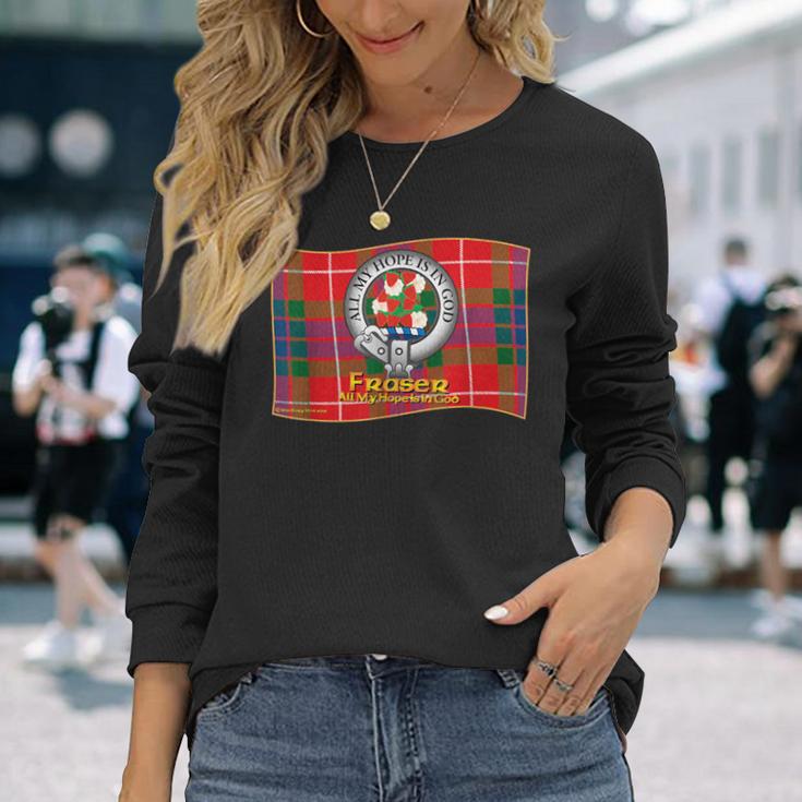 フレイザークラン タータン クレスト モット 長袖Tシャツ 彼女への贈り物