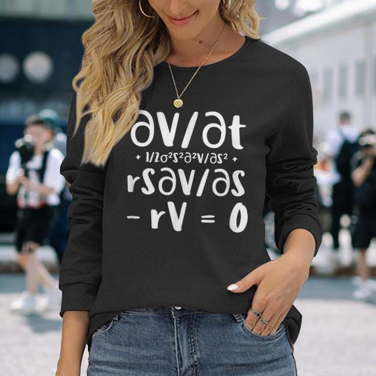 ブラックショールズ方程式 長袖Tシャツ 彼女への贈り物