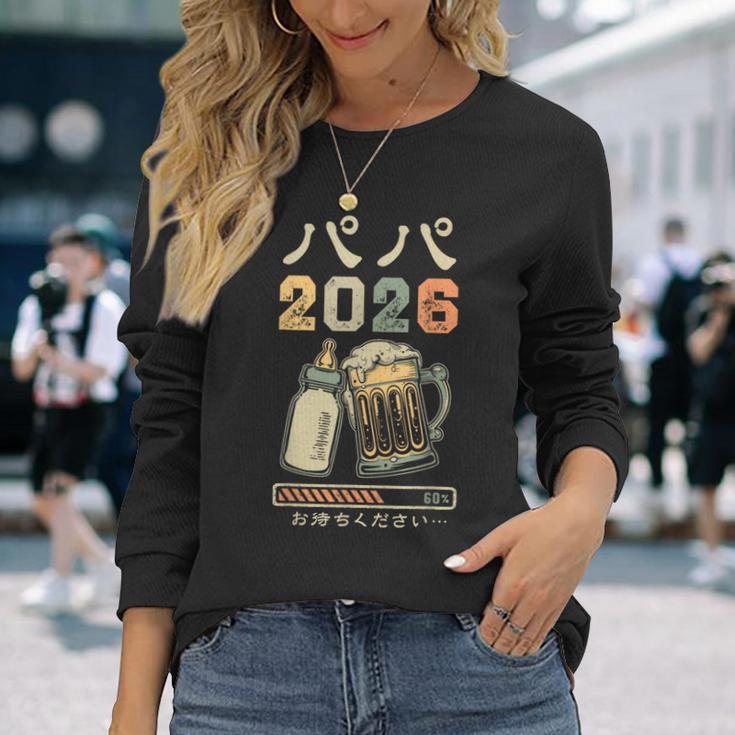 プレパパ2026・ベビー発表・父親になる 長袖Tシャツ 彼女への贈り物