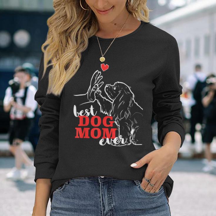 ベスト・キャバリア・キング・チャールズ・スパニエル・パパ・スパニエル 長袖Tシャツ 彼女への贈り物