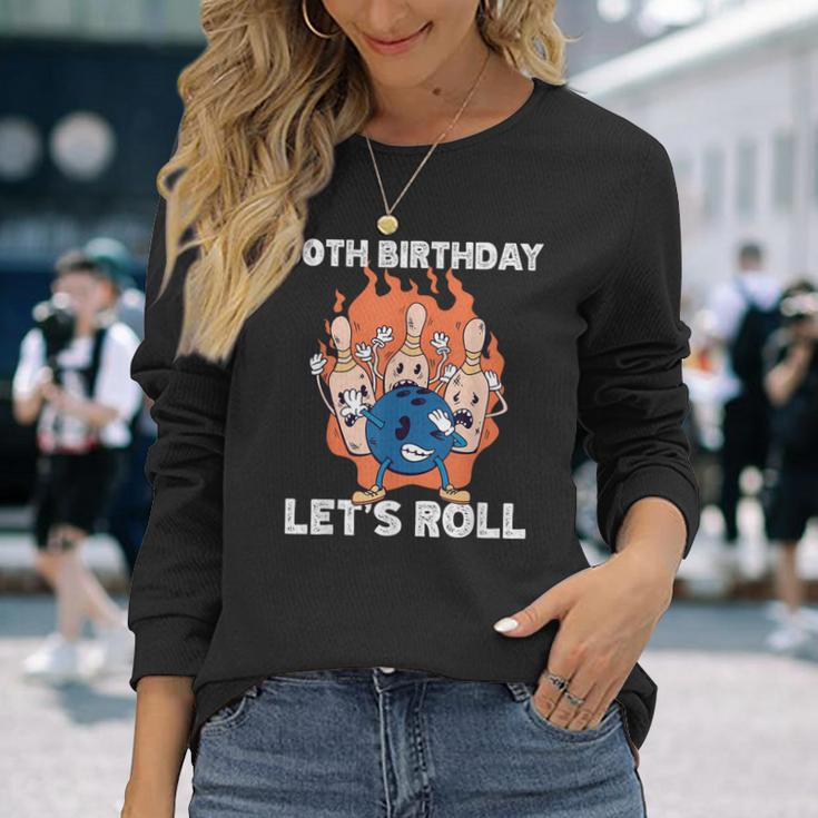 ボウリング 誕生日会 還暦祝い ボウラー お祝い 長袖Tシャツ 彼女への贈り物