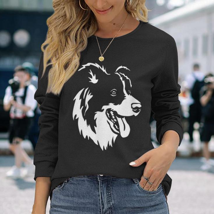 ボーダーコリー 犬 いぬ ボーダーコリー グッズ 長袖Tシャツ 彼女への贈り物