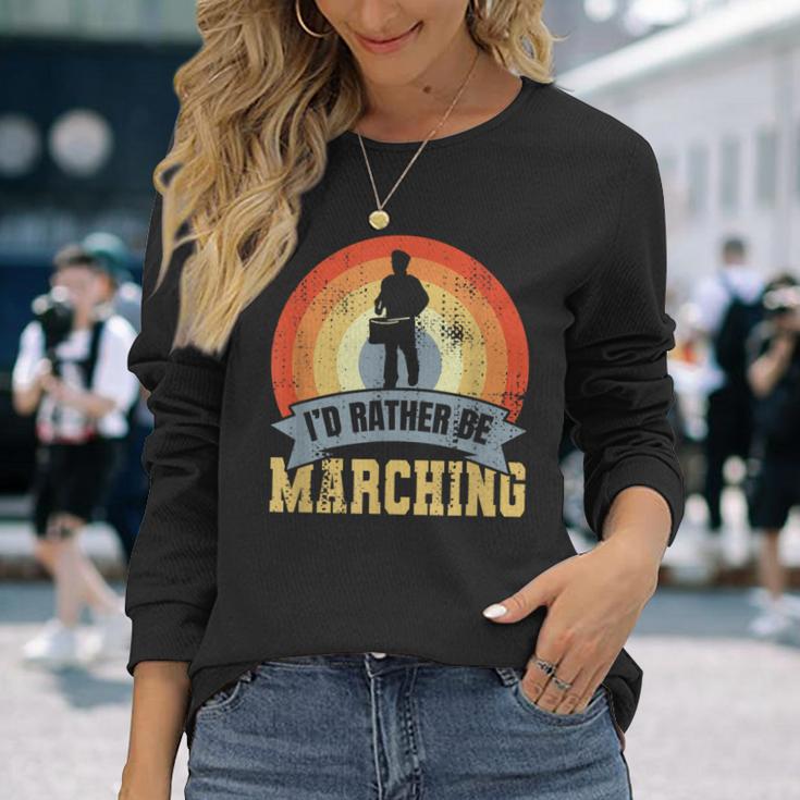 マーチングクォーツドラム ラバー スネアドラム 長袖Tシャツ 彼女への贈り物