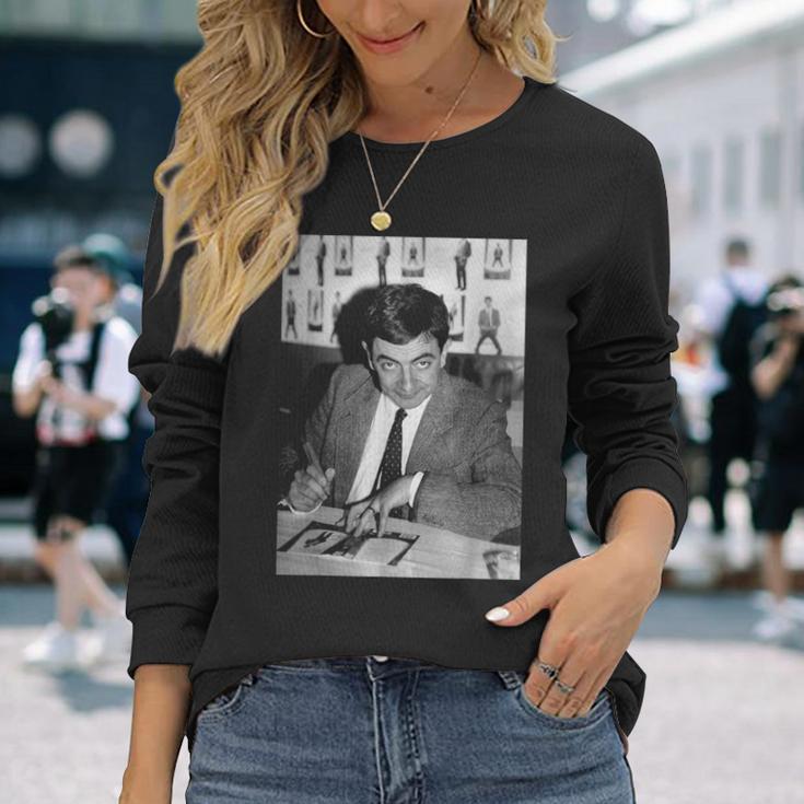 ミスター・ビーン・ローワン・アトキンソンサインサインセッション1991 長袖Tシャツ 彼女への贈り物