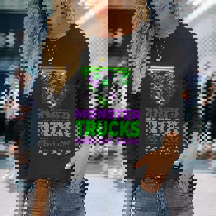 モンスタートラックは私のジャムです 長袖Tシャツ 彼女への贈り物
