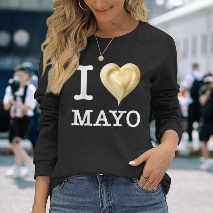ユニークなマヨネーズ愛好家のために 長袖Tシャツ 彼女への贈り物