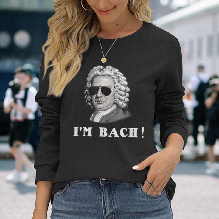 ヨハン・セバスティアン・バッハ I'm Bach おもしろい 長袖Tシャツ 彼女への贈り物