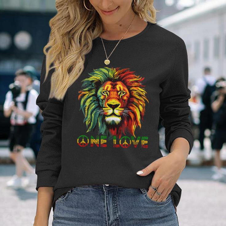 ラスタファリアンルーツ ラスタプライド ラスタファリ ラスタレゲエ ライオン 長袖Tシャツ 彼女への贈り物