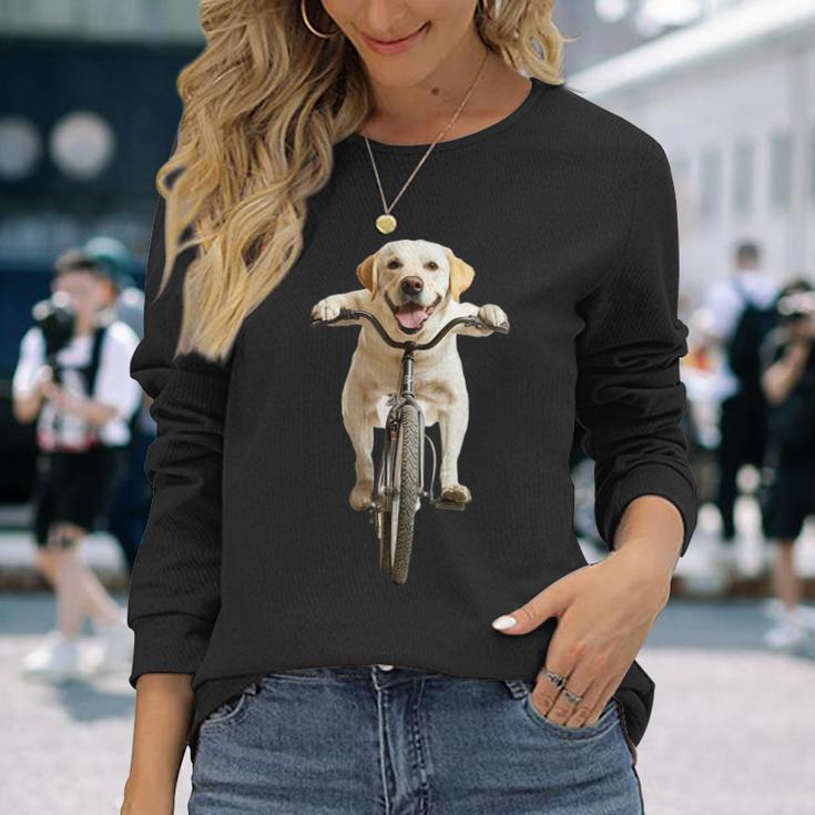 ラブラドールレトリバー サイクリング 長袖Tシャツ 彼女への贈り物