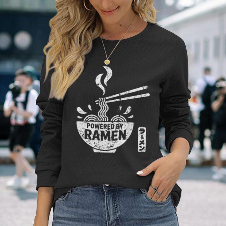 ラーメン 日本麺好き 食文化デザイン 長袖Tシャツ 彼女への贈り物