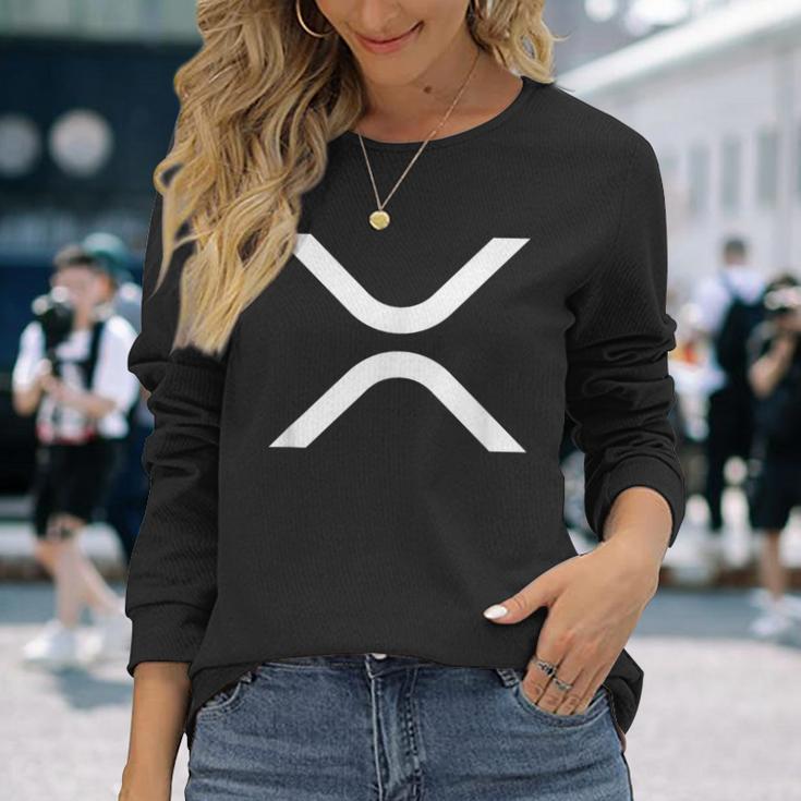 リップル Xrp コイン 月 Xrp 陸軍 暗号通貨 Xrp 長袖Tシャツ 彼女への贈り物