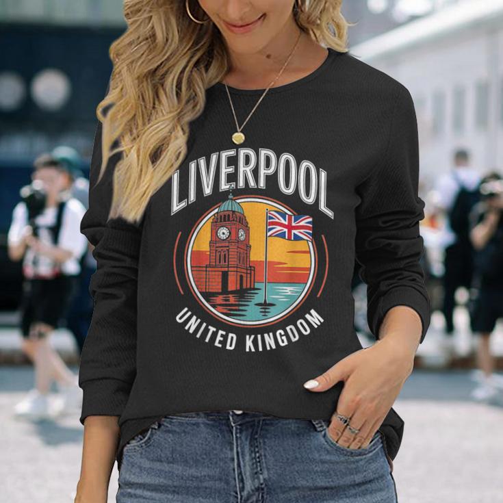 リバプール イギリス 旅行 シティ アドベンチャー 長袖Tシャツ 彼女への贈り物