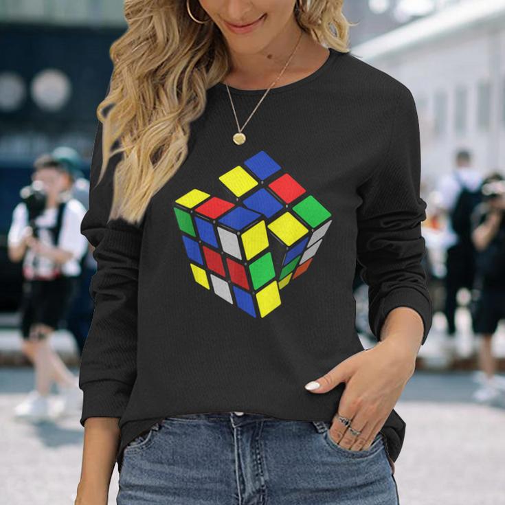 ルービックキューブ。 長袖Tシャツ 彼女への贈り物