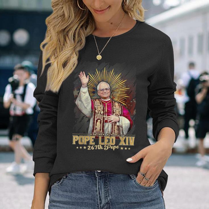 レオ14世 ローマ教皇 長袖Tシャツ 彼女への贈り物