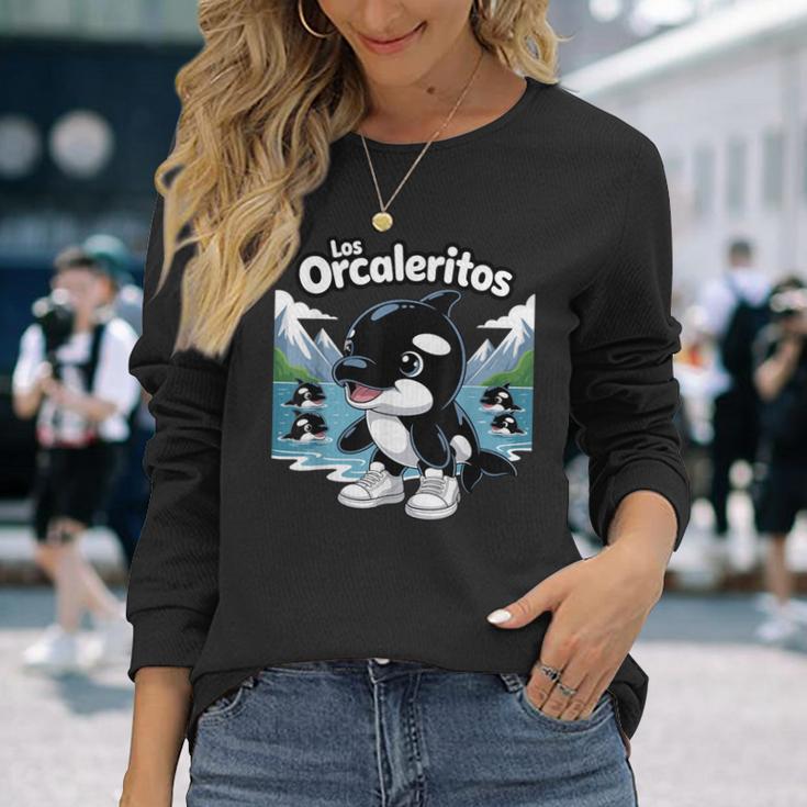 ロス・オルカレリトスバイラル・イタリアン・ブレインロット・ミーム 長袖Tシャツ 彼女への贈り物