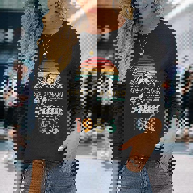 ヴィンテージ 1956 誕生日 70年 マウンテン レトロ 長袖Tシャツ 彼女への贈り物