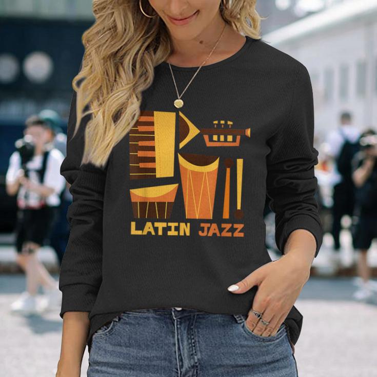 ヴィンテージ ラテンジャズ ミュージックtシャツ 長袖Tシャツ 彼女への贈り物