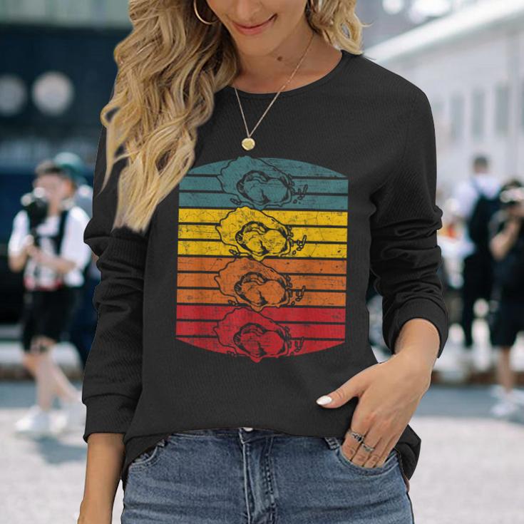 ヴィンテージ 動物 オイスター 恋人 レトロ 70年代 80年代 長袖Tシャツ 彼女への贈り物