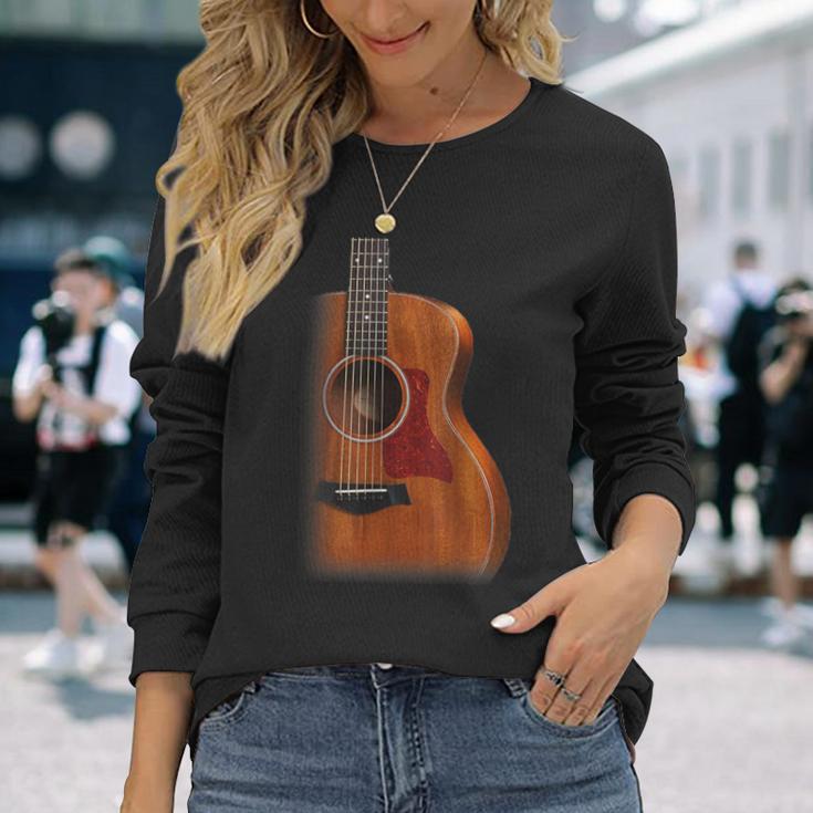 ヴィンテージアコースティックギターtシャツ 長袖Tシャツ 彼女への贈り物