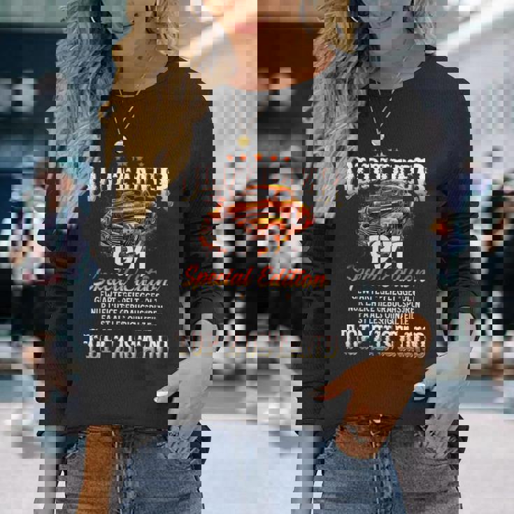 ヴィンテージカー 1971 年 55 歳の誕生日 1971 年のクラシックカー 長袖Tシャツ 彼女への贈り物