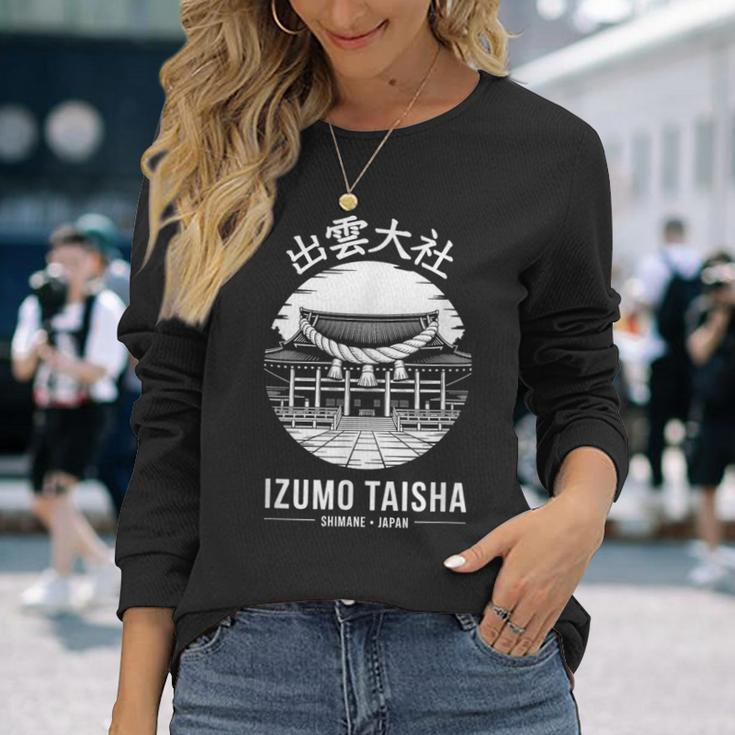 出雲大社 神社 日本 切手 定型 お土産 長袖Tシャツ 彼女への贈り物
