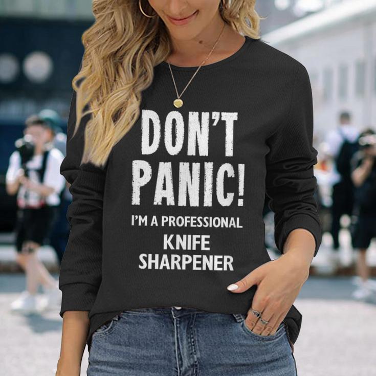 包丁研ぎ器 長袖Tシャツ 彼女への贈り物