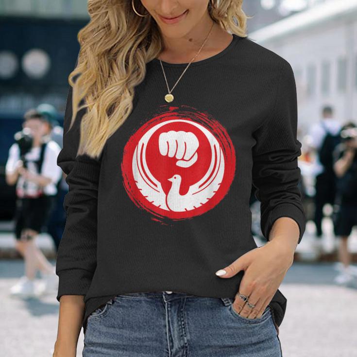 和道龍空手道 日本武道 長袖Tシャツ 彼女への贈り物