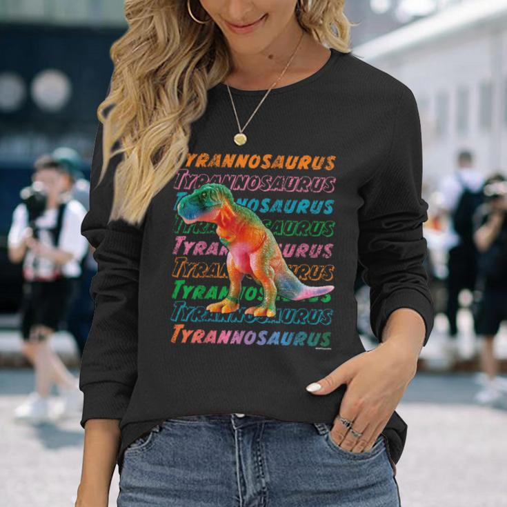恐竜 Tyrannosaurus ティラノサウルス 長袖Tシャツ 彼女への贈り物