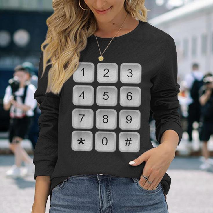 数字キーパッド 電話 番号 セキュリティコード ピンパッド 衣装 長袖Tシャツ 彼女への贈り物