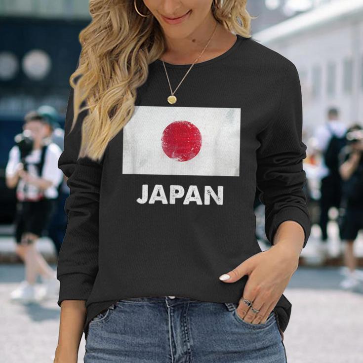 日本の国旗 日本の国旗 Japan Flag 長袖Tシャツ 彼女への贈り物