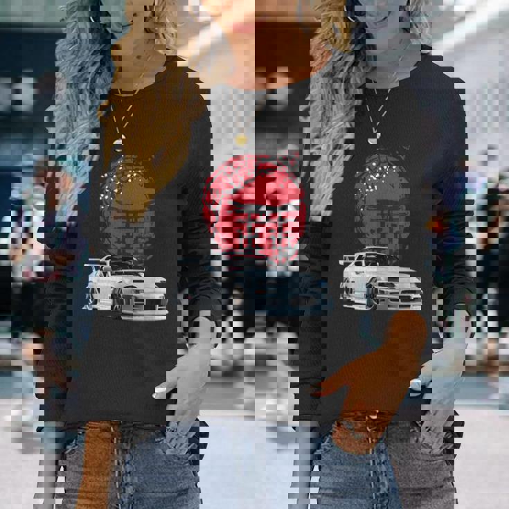 日本国内市場向けスープラ ヴィンテージ Jdm チューニング ドリフトカー 長袖Tシャツ 彼女への贈り物